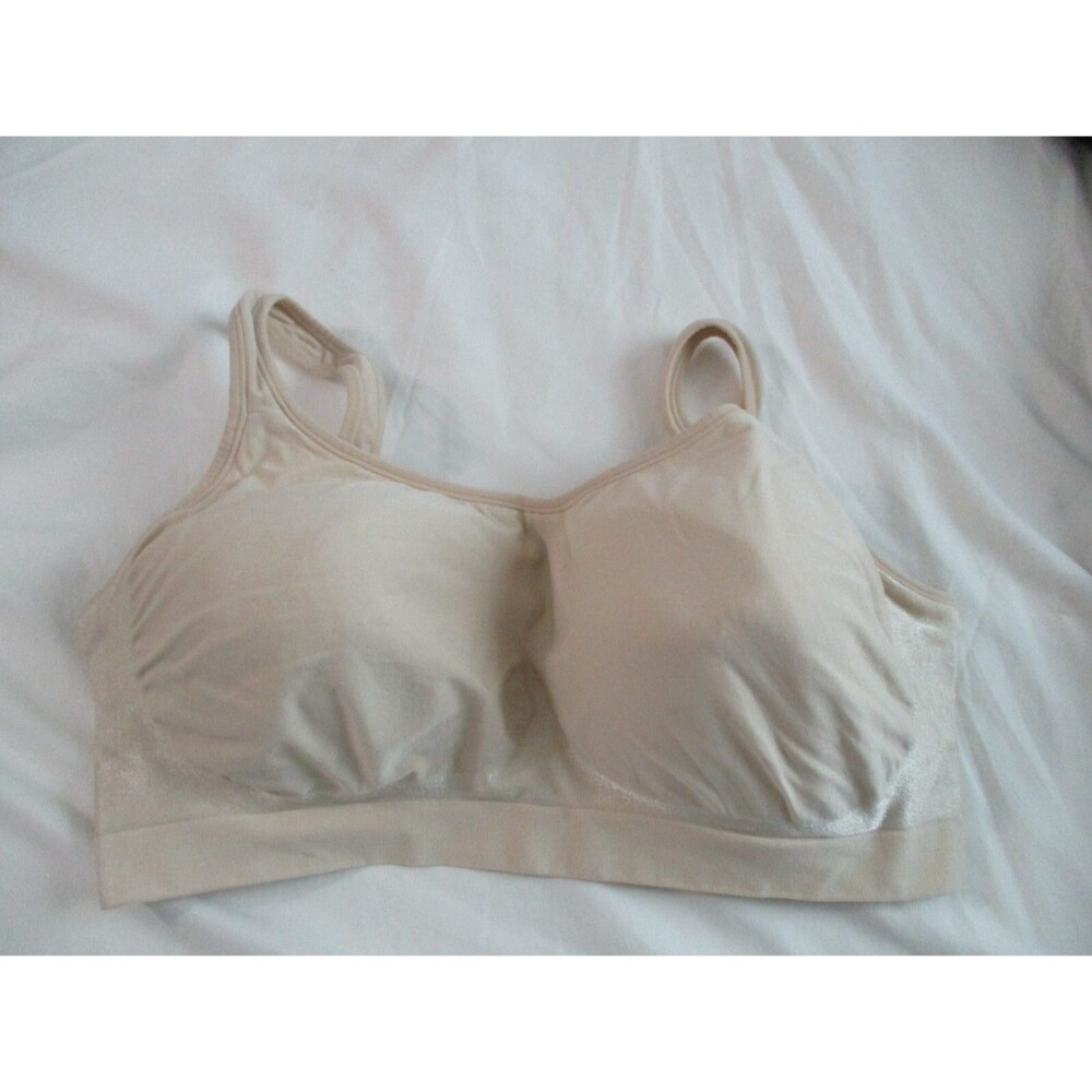 Truekind Womens Sz 4XL Daily Comfort Wireless Shaper Bra Nude 10022